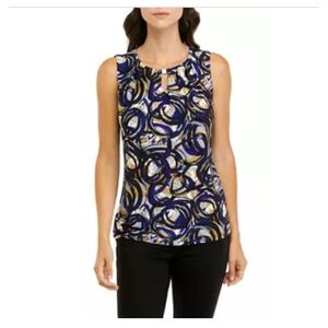 Two Kasper Sleeveless Work Blouses